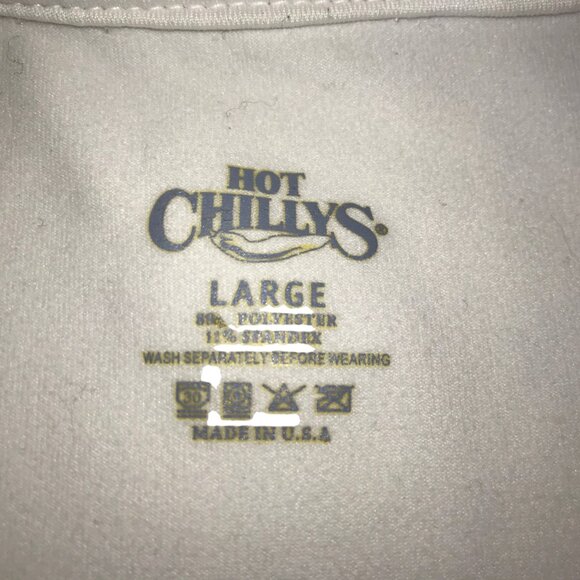 HOT CHILLYS White Half Zip Pullover White Hummingbird Bird Long Sleeve Women's L - Picture 5 of 9